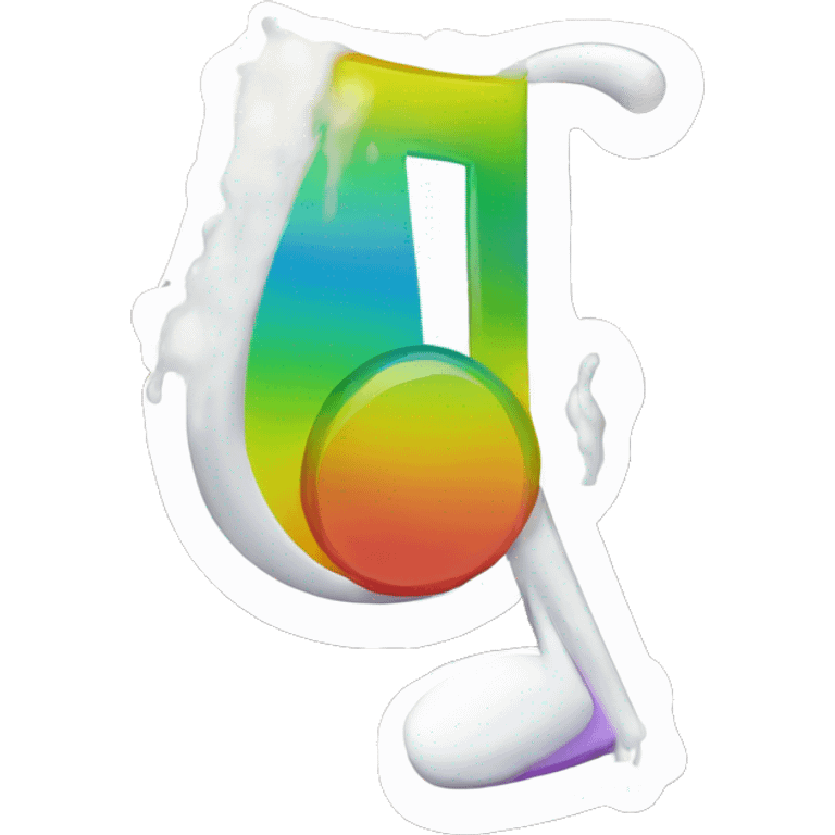 music note rainbow sticker emoji