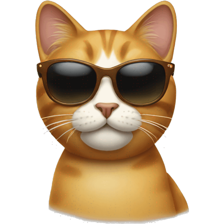 Cat with sunglasses emoji