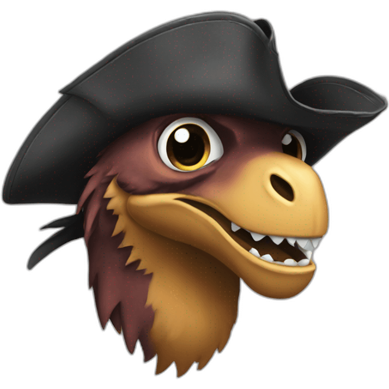 Raptor pirate emoji