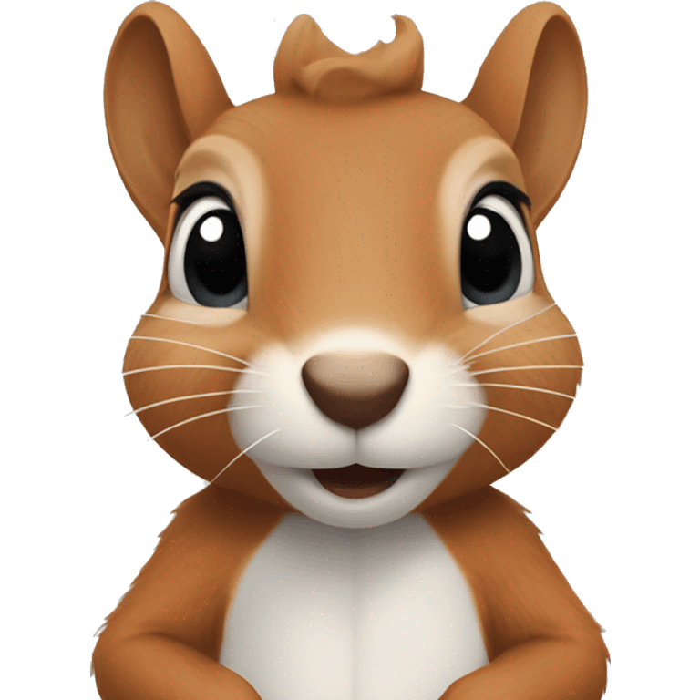 Squirrel￼ chewing a fibrotic line emoji