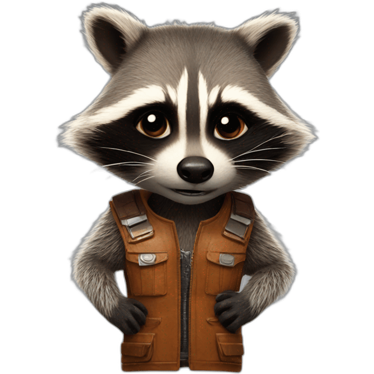 Raccoon from the movie Guardians of the Galaxy emoji