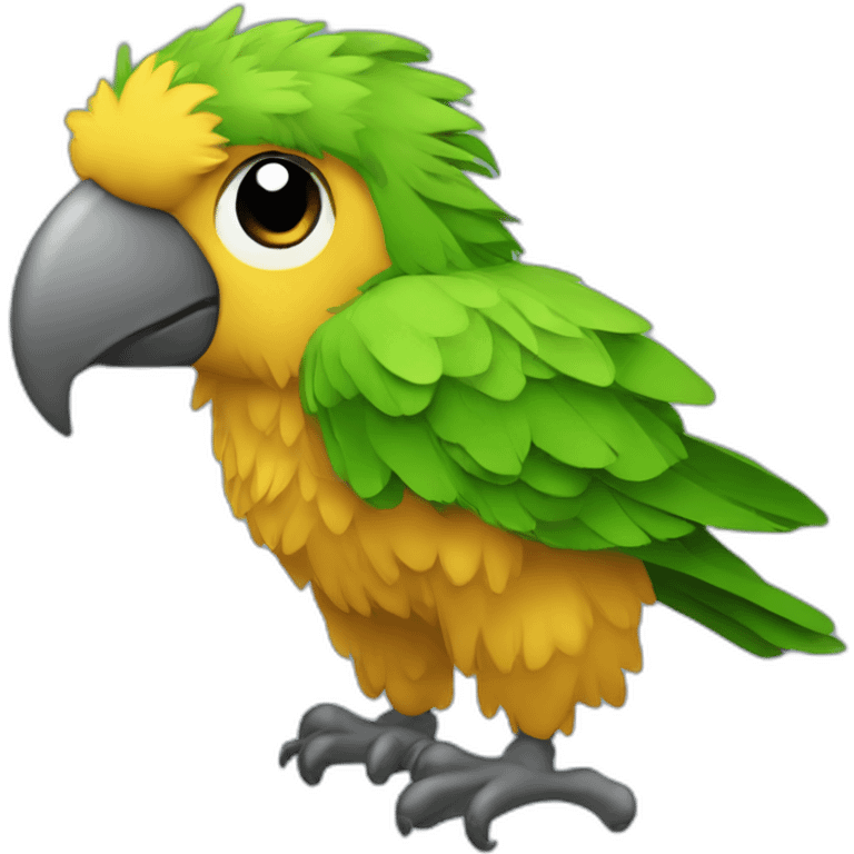 shaggy-parrot-with-brazilian-bandana emoji