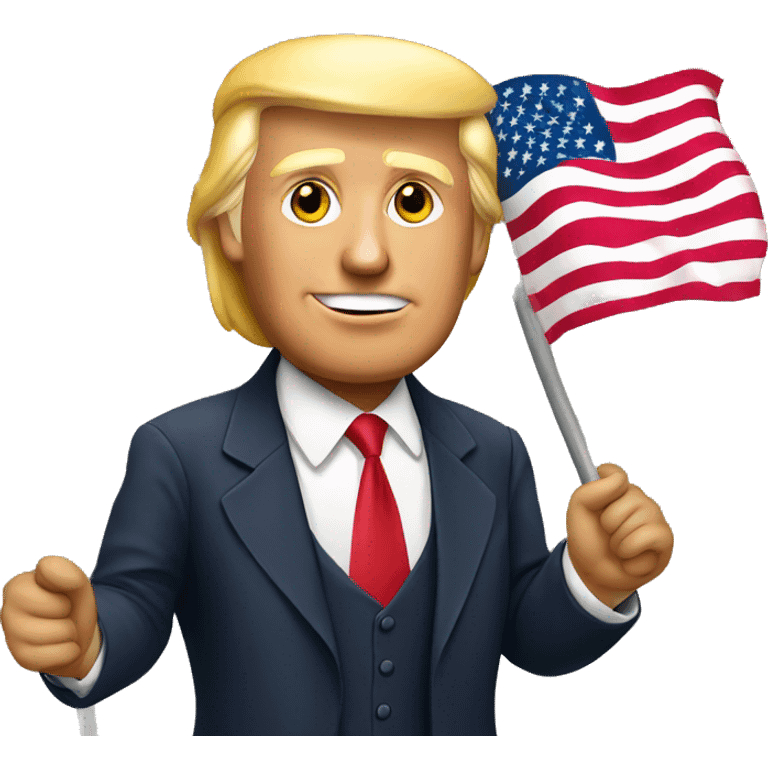 Trump with flag  emoji