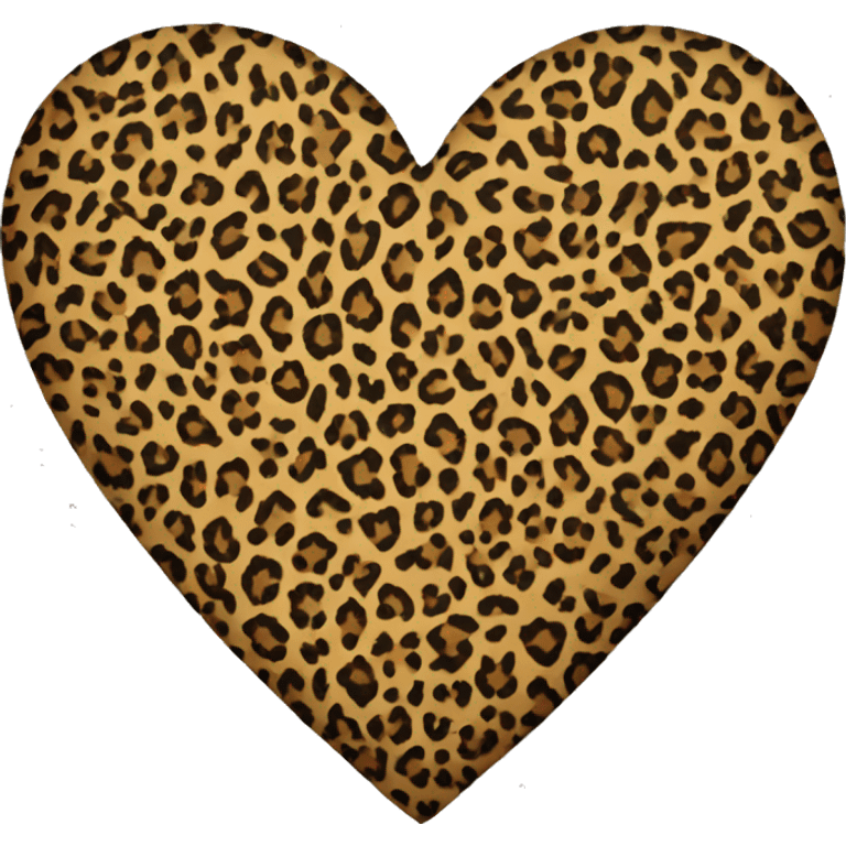 leopard print heart emoji