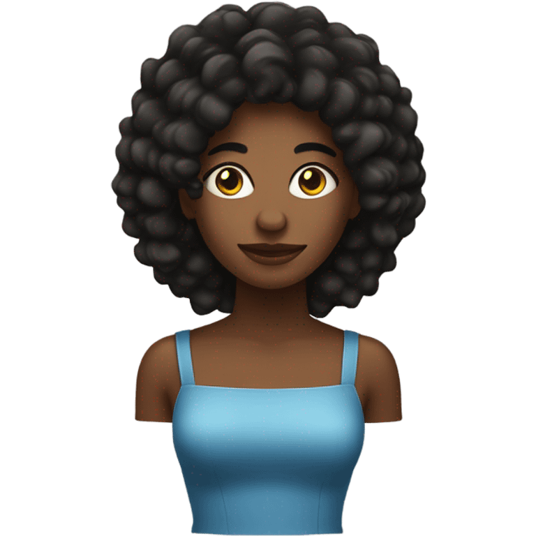 Mulher negra cabelo cacheado loiro  emoji