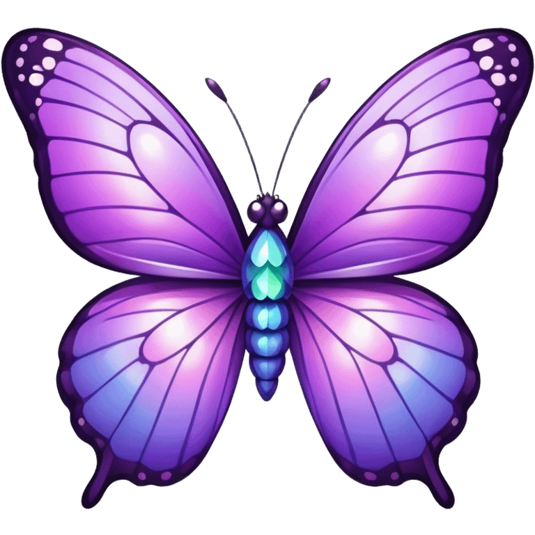 purple butterfly with bow emoji