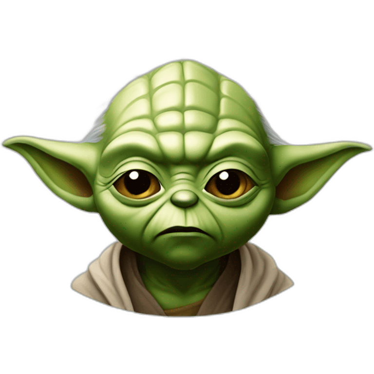 Yoda lip bitting emoji