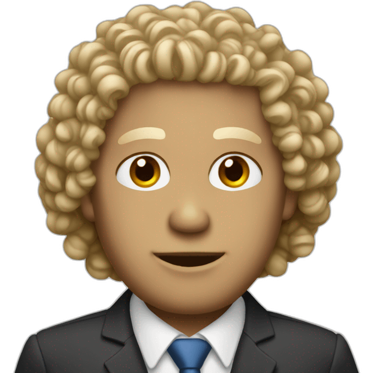 Curly light hair president emoji