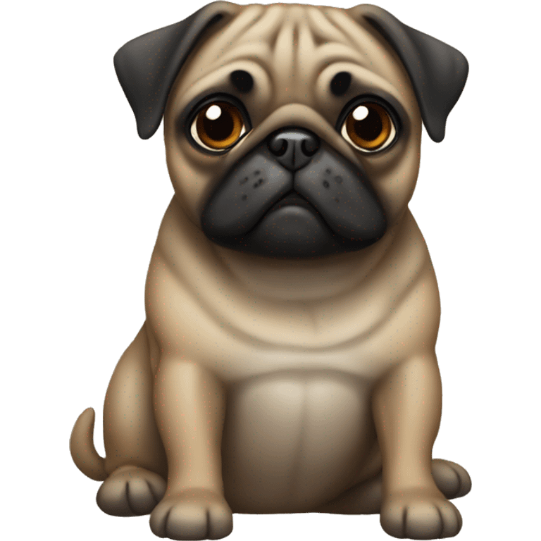 Brindle pug emoji