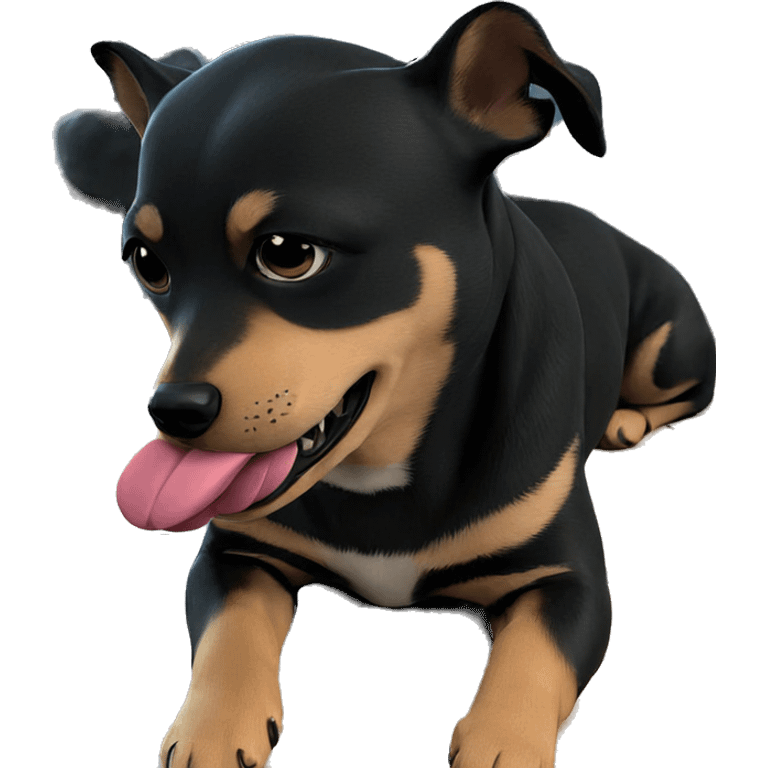 dog with tongue out indoors emoji