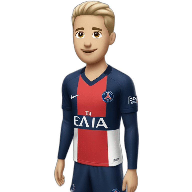 Garçon portant un maillot du PSG emoji