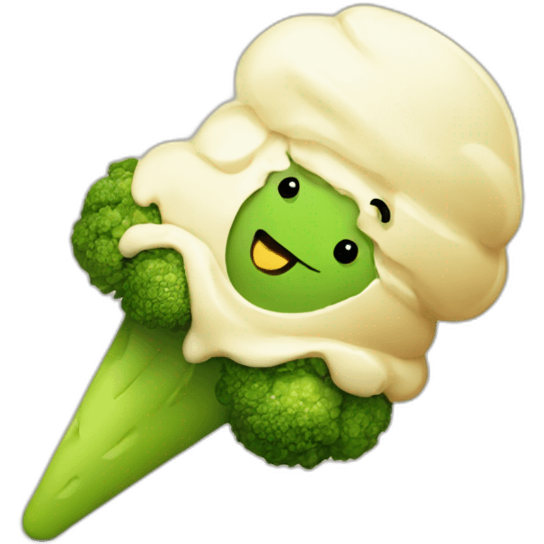 Brocoli-ice-cream emoji