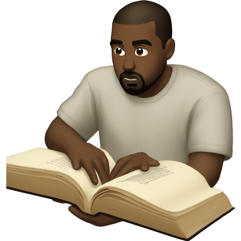 kanye west that is reading a book emoji