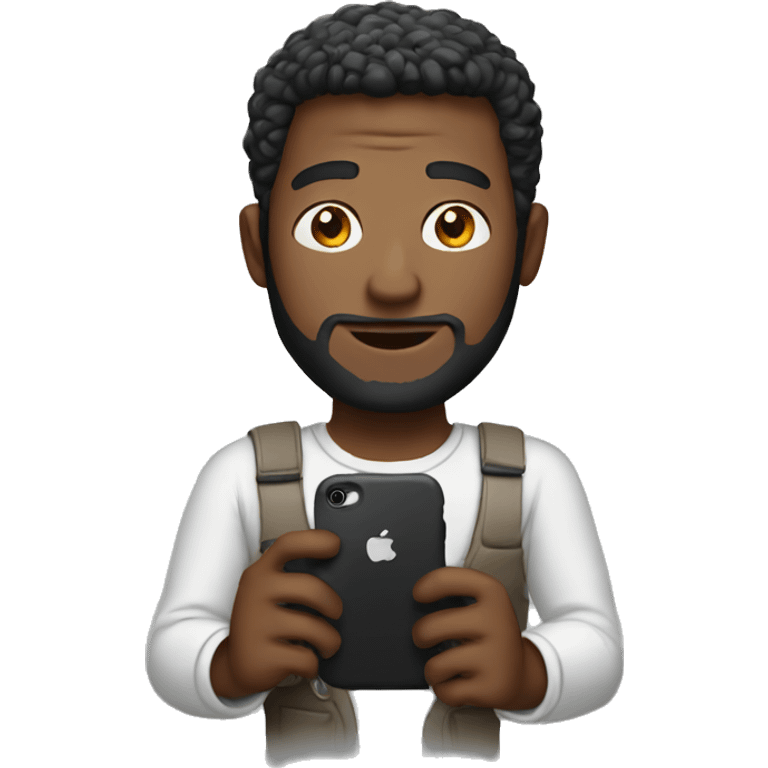 man holding iphone emoji