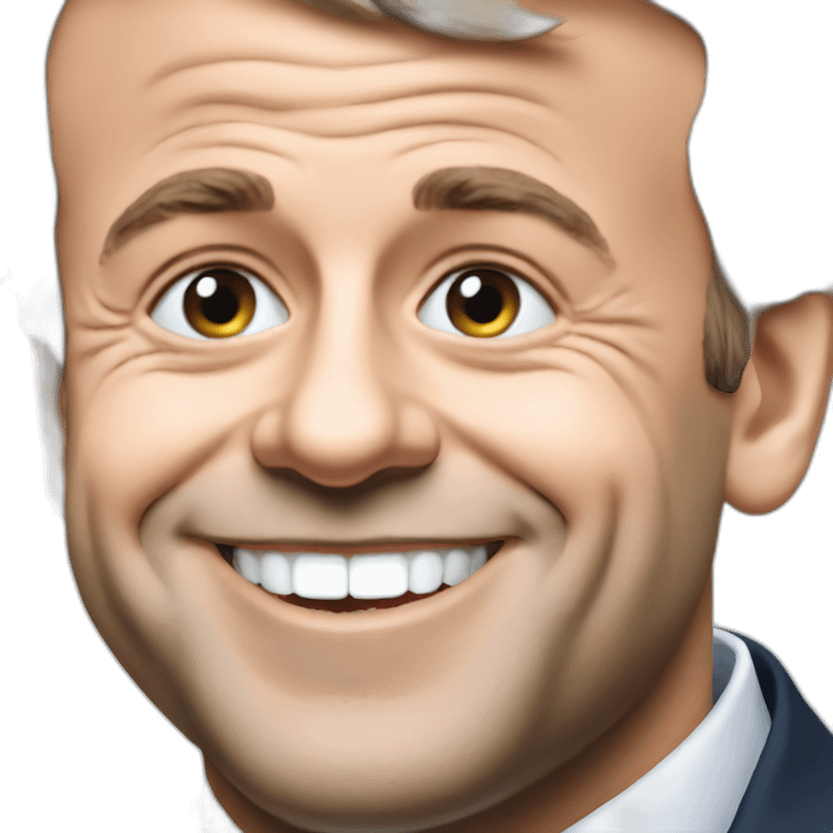 president macron smiling emoji