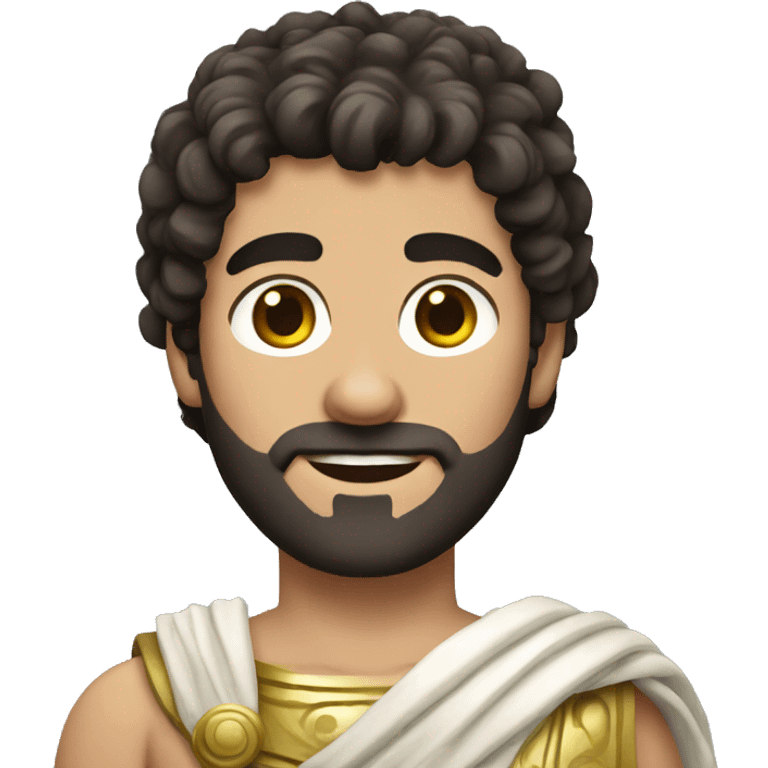  Greek guy toga dark hair emoji