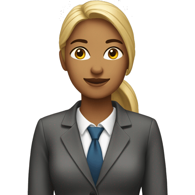 Business administration student female emoji