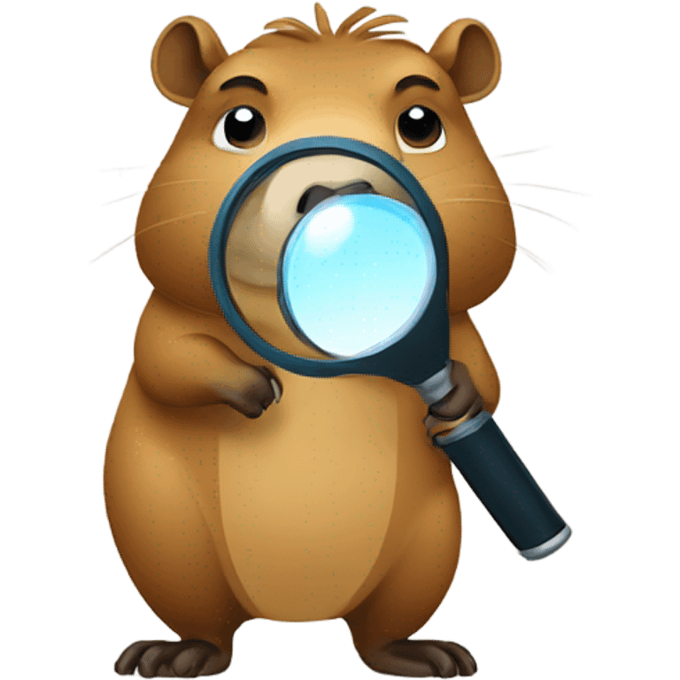 capybara with magnifying glass emoji