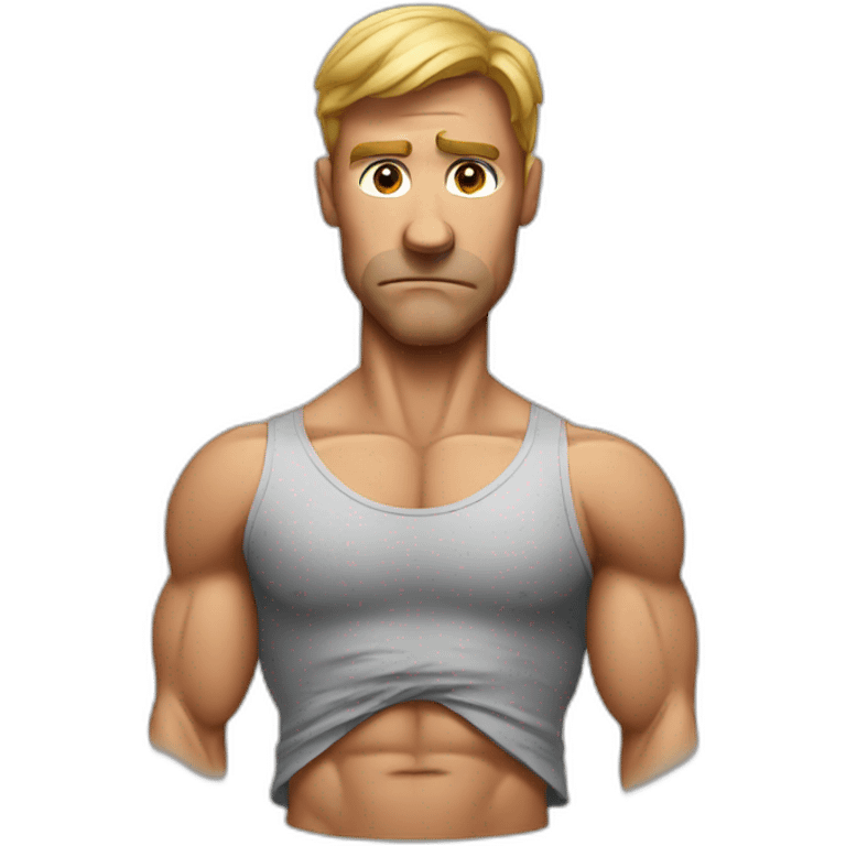 a deflated muscular man emoji