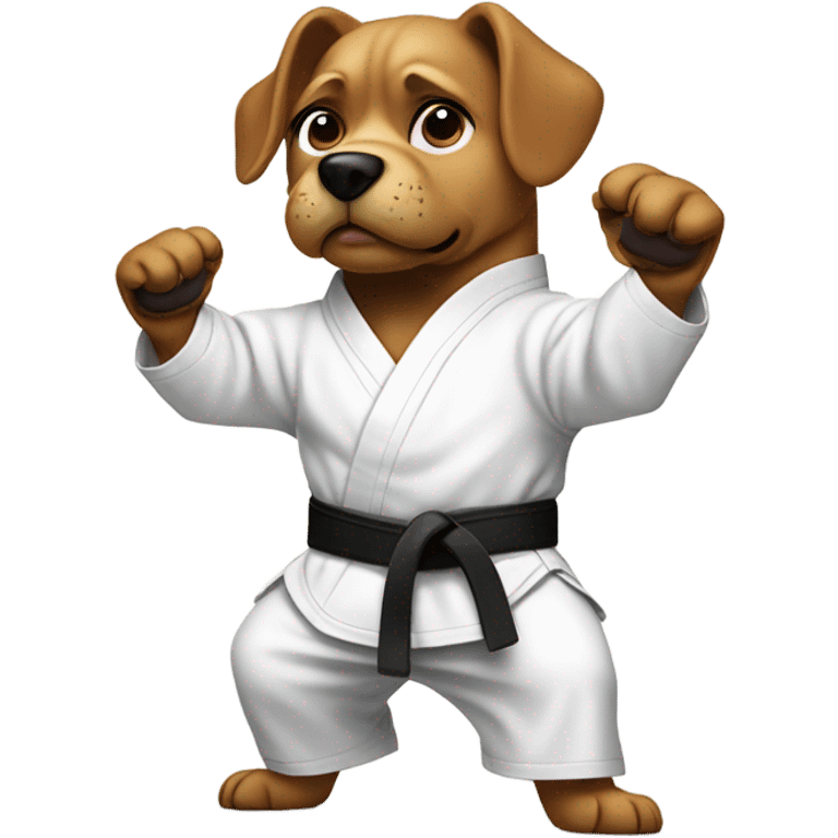 Dog doing karate  emoji