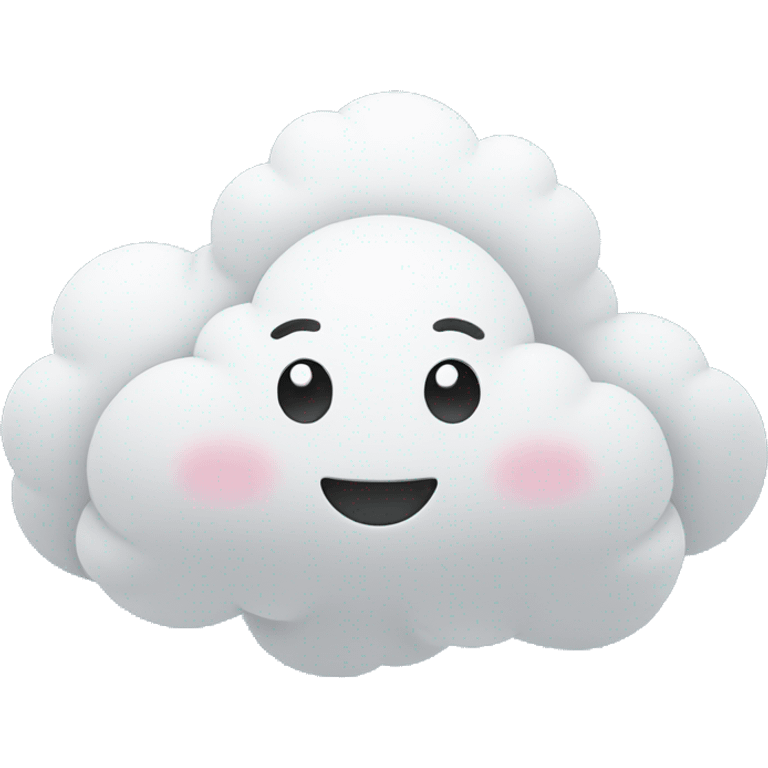 Clouds with smile emoji