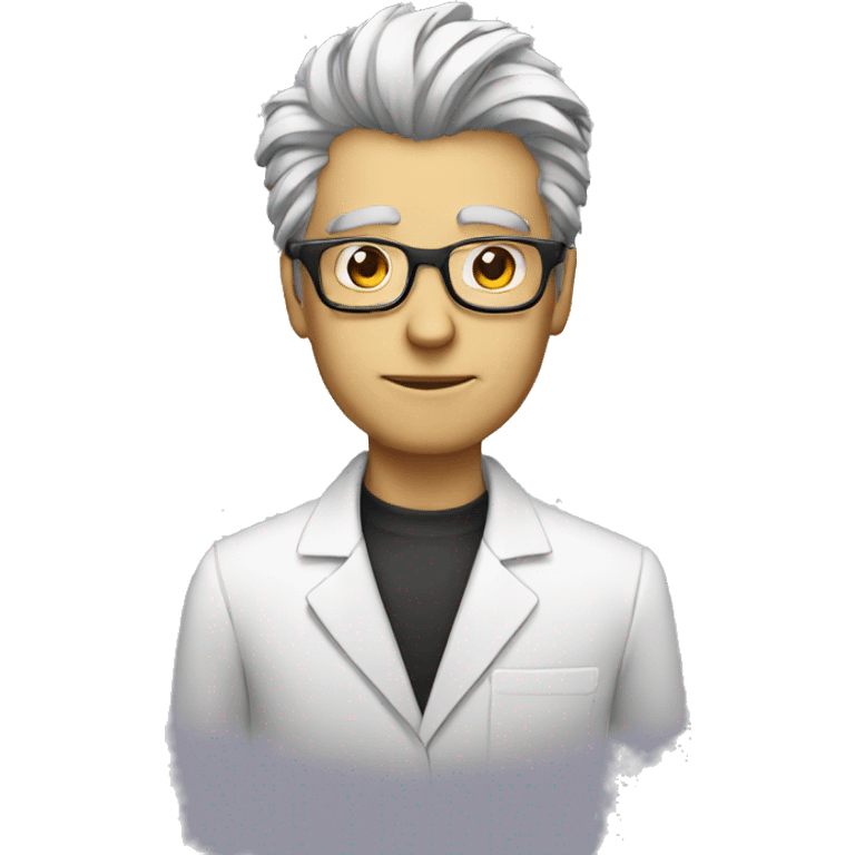 male punkrock scientist with glasses emoji