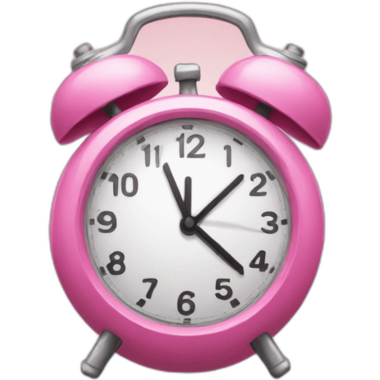 pink clock emoji