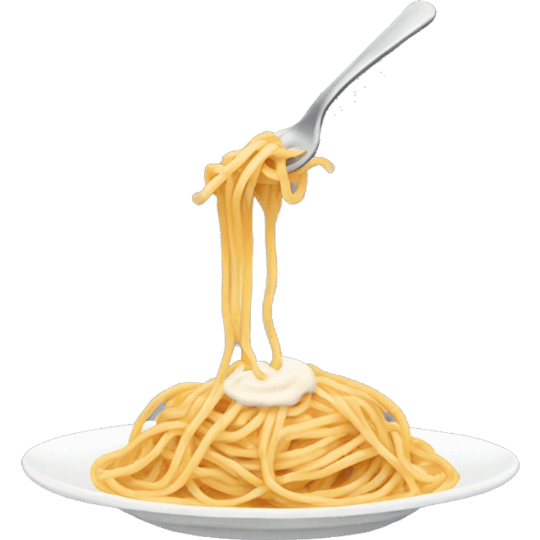 Spaghetti with cream sauce emoji