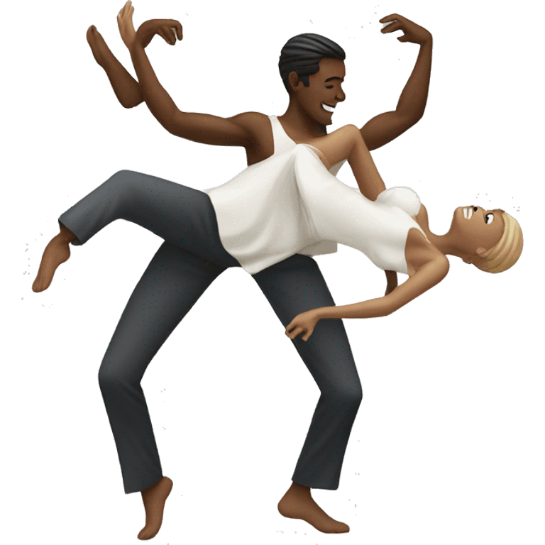 White couple dancing emoji