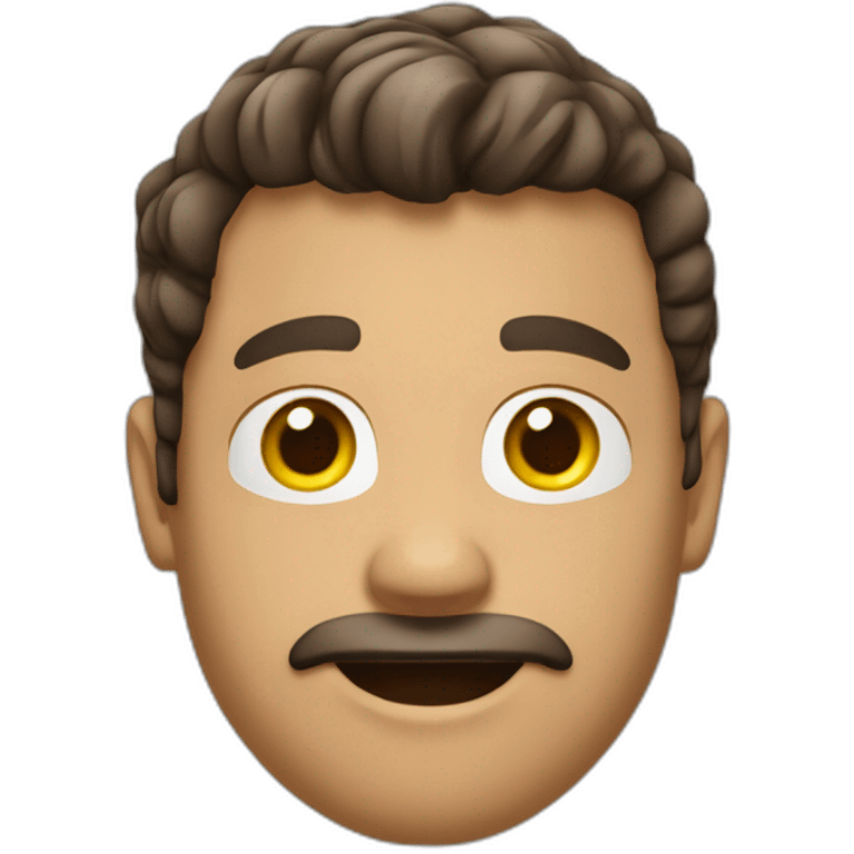 personne brun cheveux court homme emoji