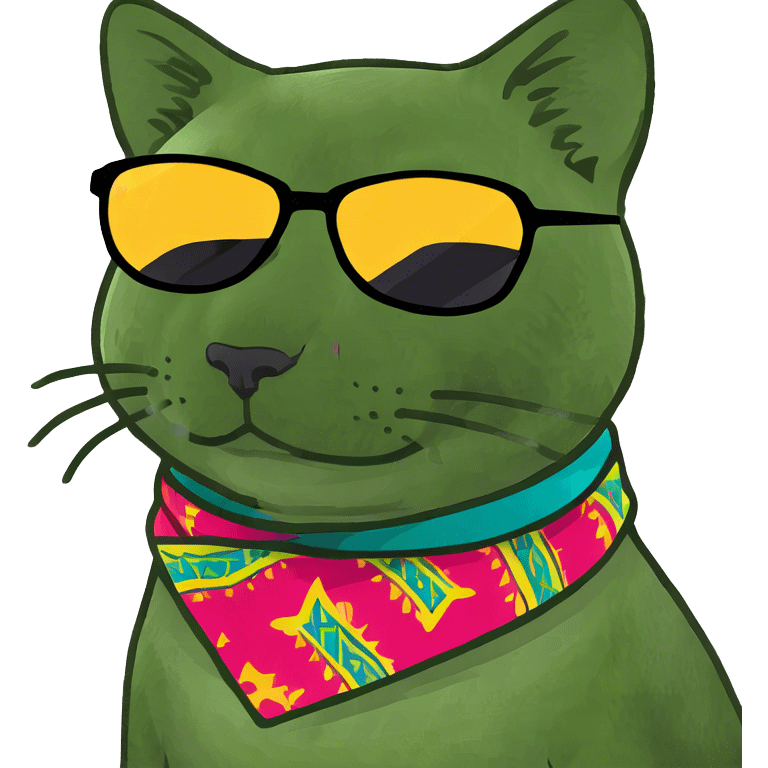 Cat with sunglasses emoji