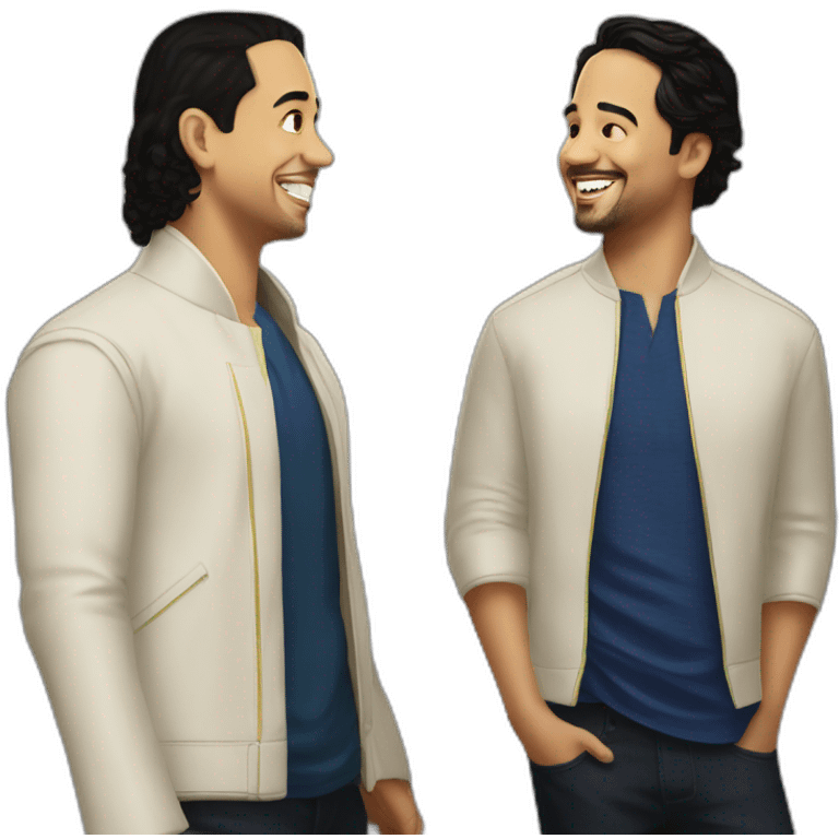 anthony ramos with lin manuel emoji