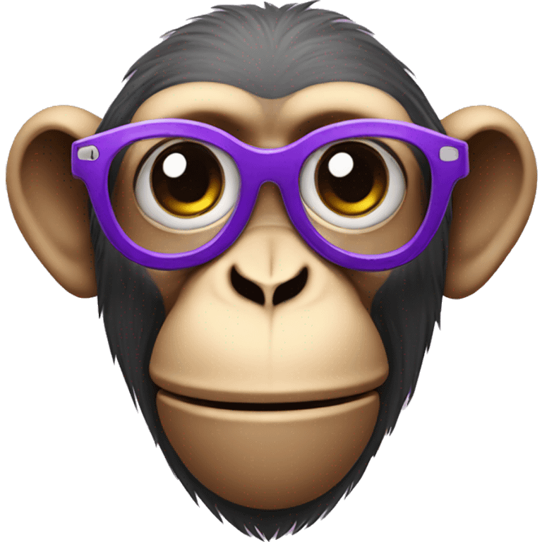 monkey wearing purple glasses  emoji