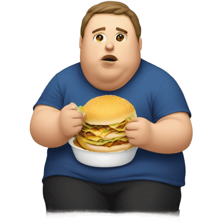 Fat person eating emoji