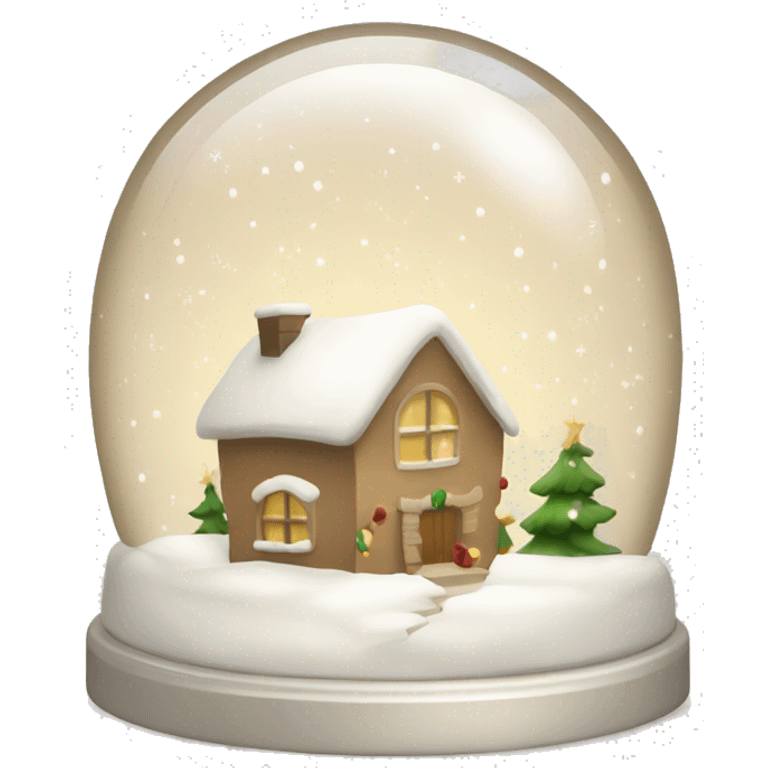 beige Christmas snowglobe emoji