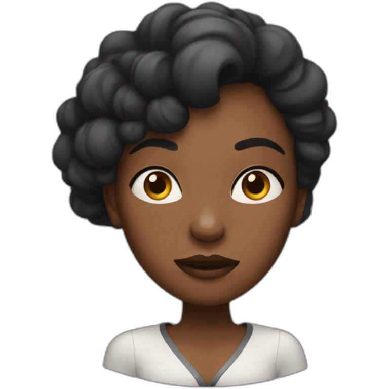 a black woman rolling her eyes emoji