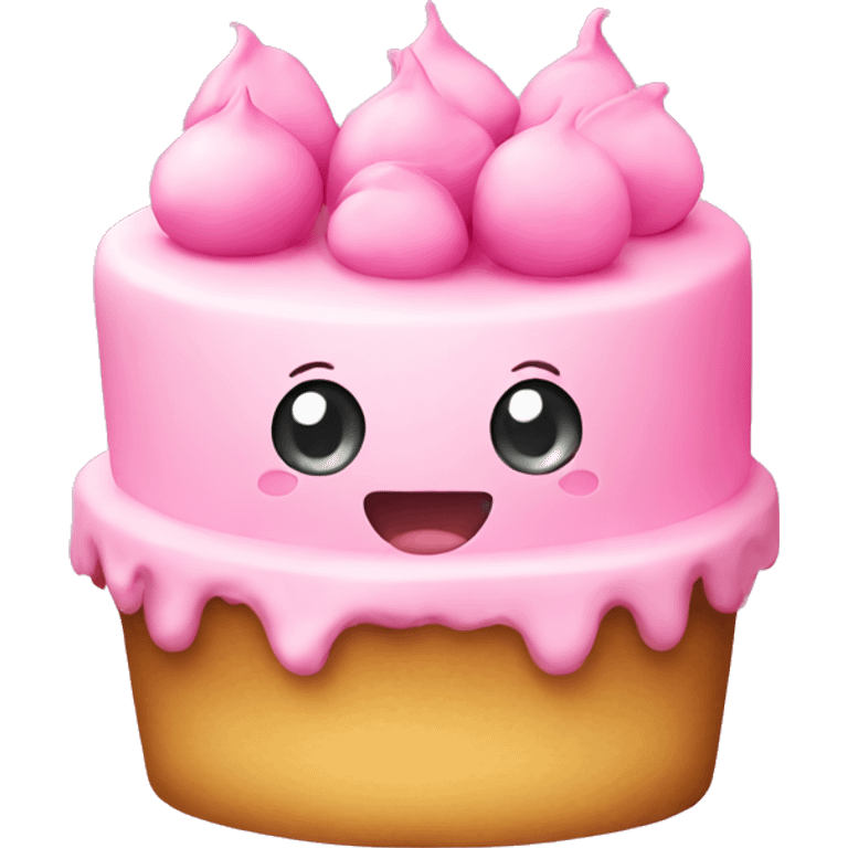 Cute cake pink emoji