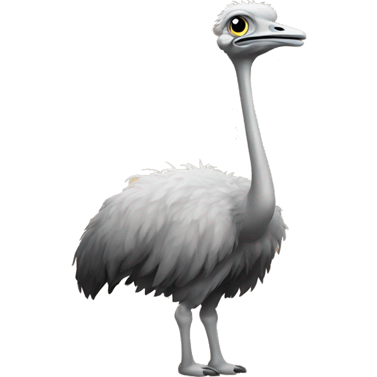 Ostrich with head under ground emoji