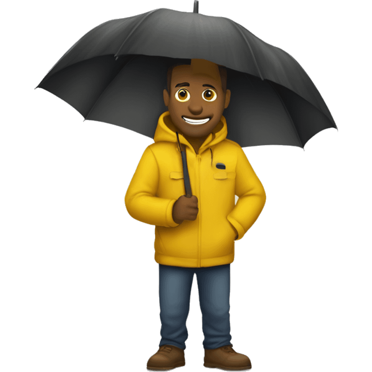 guarda chuva amarelo fechado emoji