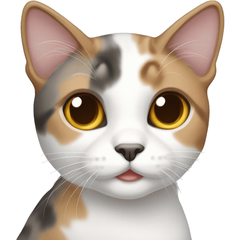 Dilute calico cat emoji