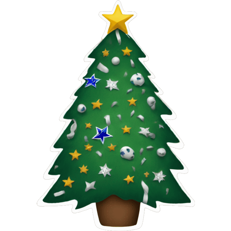 Cowboys Christmas tree  emoji