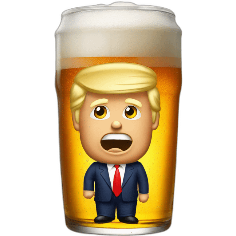 Trump drink beer emoji