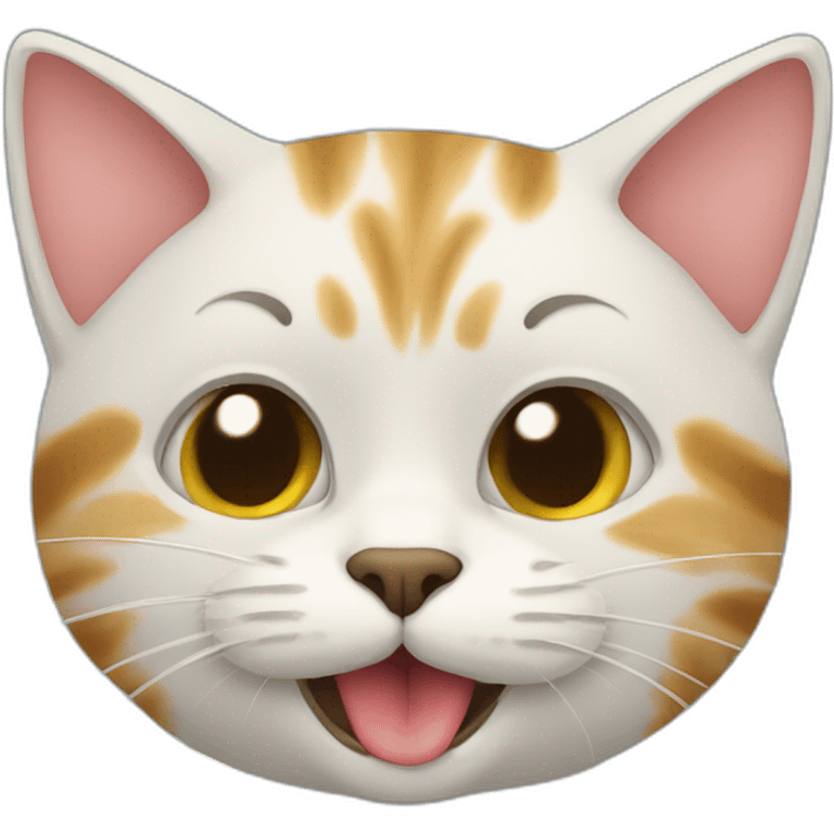 Cat licking itself  emoji