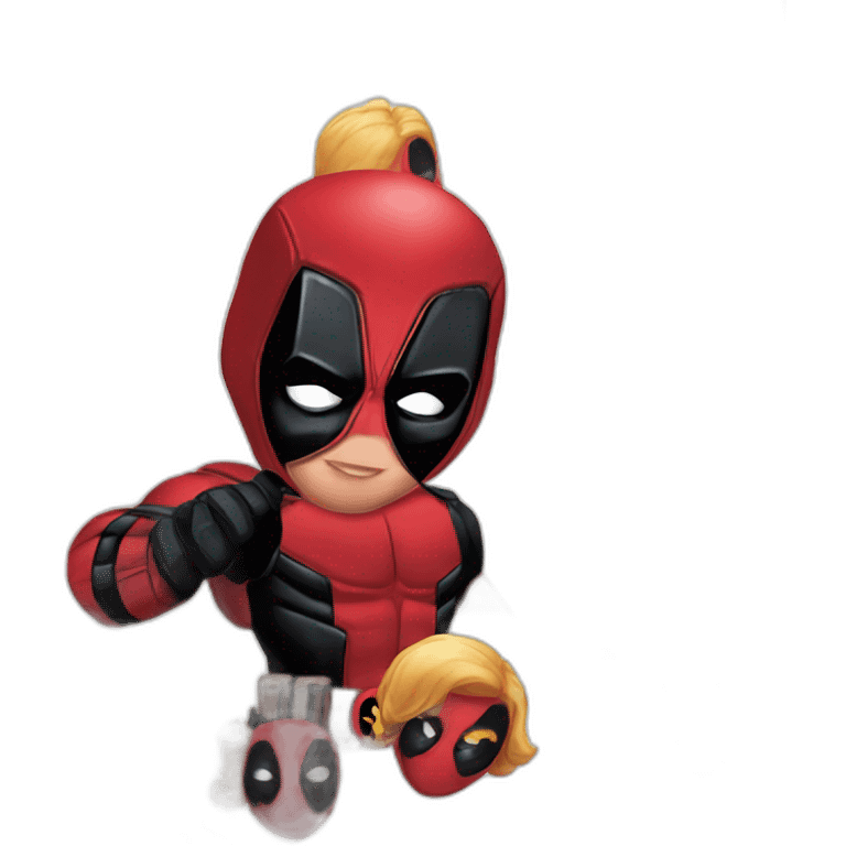 Deadpool love blackwidow emoji