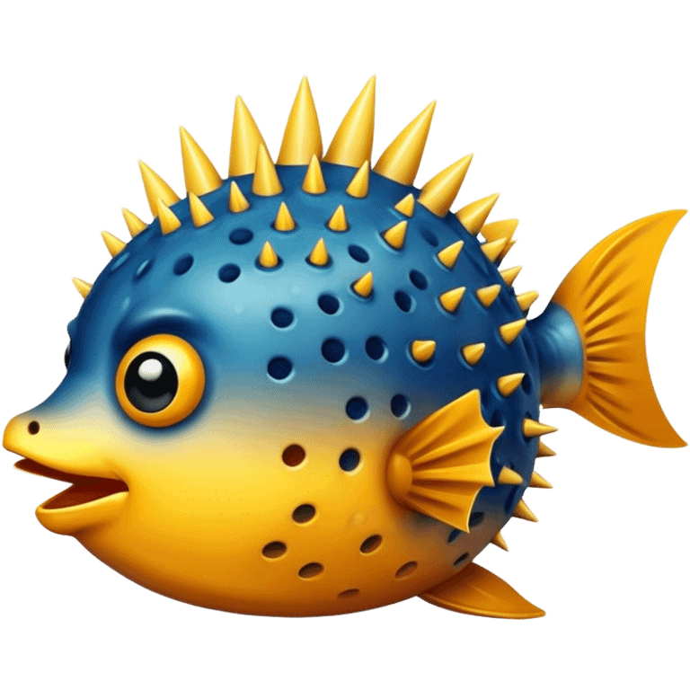 Blowfish with spikes emoji