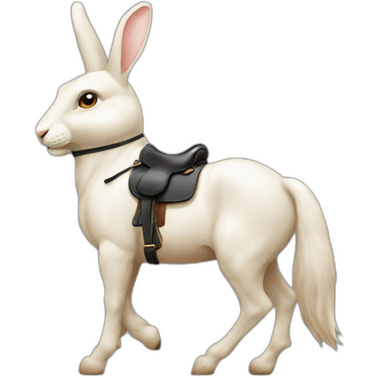 Lapin sur cheval emoji