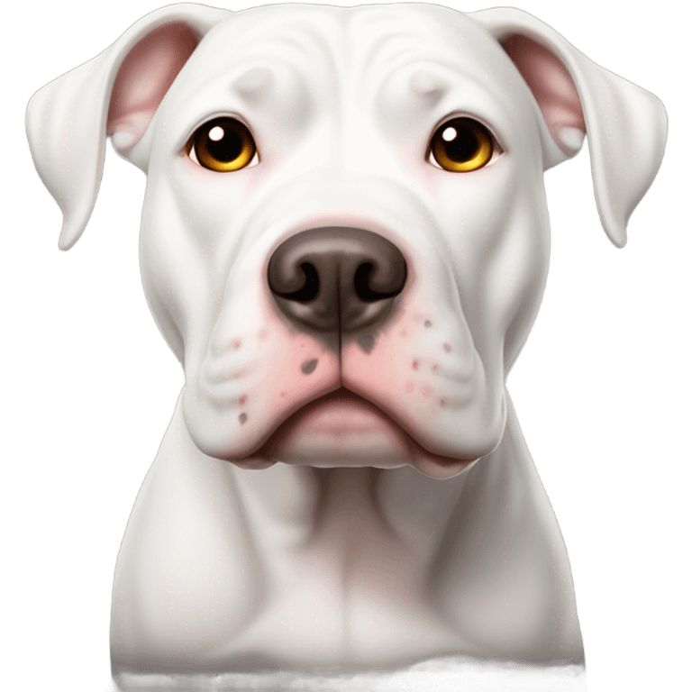 Sad white pitbull emoji