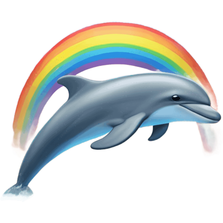 Rainbow with dolohin emoji