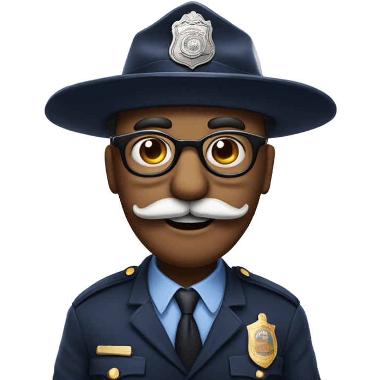 Funny looking police officer emoji