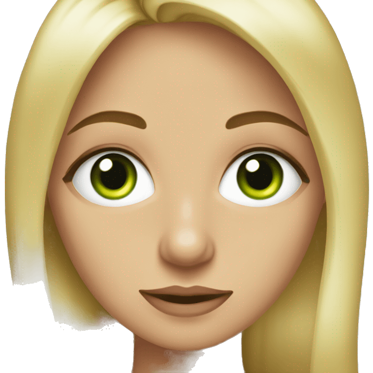 Rubia ojos verdes emoji